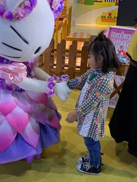 「RAGMART（ラグマート）のアイテム（ワンピース/ドレス）」を使った、あかえりさん（キッズ・110cm）の冬コーディネート
