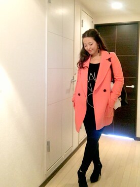 「ESPERANZA（エスペランサ）のアイテム（ブーティ）」を使った、miyakoさん（レディース・159cm）の春コーディネート