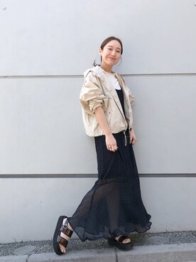 「原宿」｜「アイテム（サンダル）」を使った、nakao takakoさん（レディース・159cm）の春コーディネート