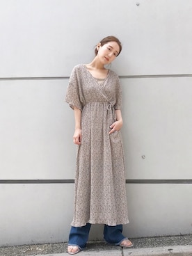 「アイテム（サンダル）」を使った、nakao takakoさん（レディース・159cm）の春コーディネート