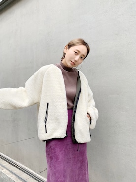 「Kastane（カスタネ）のアイテム（ブルゾン）」を使った、nakao takakoさん（レディース・159cm）の秋コーディネート