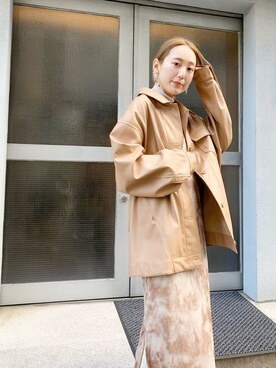 「Kastane」｜「アイテム（カバーオール）」を使った、nakao takakoさん（レディース・159cm）の冬コーディネート