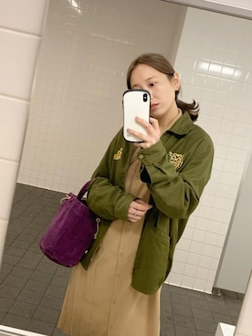 「東洋エンタープライズ（トーヨーエンタープライズ）のアイテム（ジャケット/アウター）」を使った、nakao takakoさん（レディース・159cm）の春コーディネート