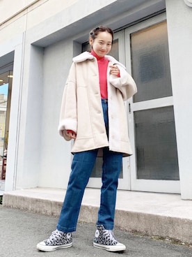 「冬アウター着回しチャレンジ」｜nakao takakoさん（レディース・159cm）の冬コーディネート