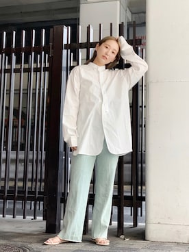 「白コーデ」｜nakao takakoさん（レディース・159cm）の夏コーディネート