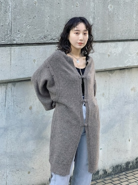 「ロングニット」｜nakao takakoさん（レディース・159cm）の冬コーディネート