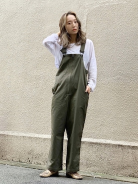 「秋のマイ旬スタイル」｜「アイテム（サロペット/オーバーオール）」を使った、nakao takakoさん（レディース・159cm）の秋コーディネート