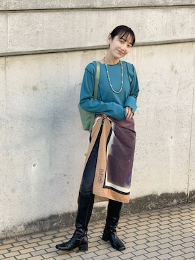 「Kastane（カスタネ）のアイテム（ハンドバッグ）」を使った、nakao takakoさん（レディース・159cm）の冬コーディネート