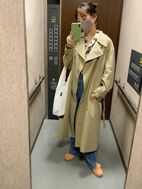 「BAGGU（バグー）のアイテム」を使った、nakao takakoさん（レディース・159cm）の冬コーディネート