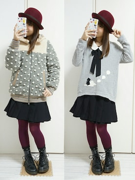 「FRAPBOIS（フラボア）のアイテム（ダウンジャケット/コート）」を使った、nao_mamekoさん（レディース・152cm）の冬コーディネート