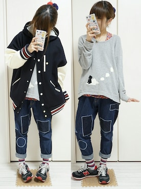 「present（プレゼント）のアイテム（ネックレス）」を使った、nao_mamekoさん（レディース・152cm）の春コーディネート