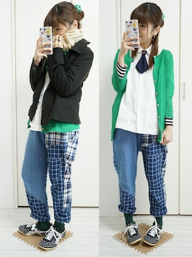 「rough（ラフ）のアイテム」を使った、nao_mamekoさん（レディース・152cm）の春コーディネート