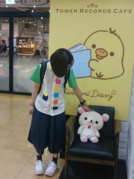 「にらめっこーで」｜「アイテム（その他）」を使った、nao_mamekoさん（レディース・152cm）の夏コーディネート