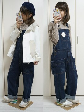 「POU DOU DOU（プードゥドゥ）のアイテム（マウンテンパーカー）」を使った、nao_mamekoさん（レディース・152cm）の春コーディネート