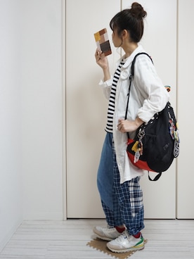 「mercibeaucoup,（メルシーボークー）のアイテム（アクセサリー）」を使った、nao_mamekoさん（レディース・152cm）の夏コーディネート