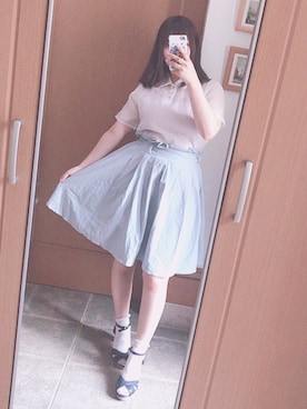 「Bobon21（ボボンニジュウイチ）のアイテム」を使った、茅ヶ崎さん（レディース・152cm）の夏コーディネート