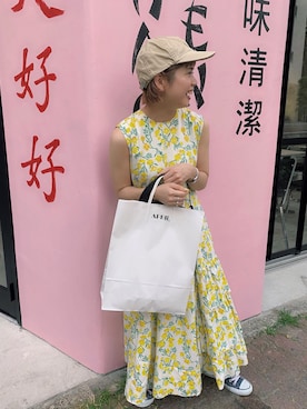 「freada」｜「アイテム（ワンピース/ドレス）」を使った、yukaさん（レディース・147cm）の夏コーディネート