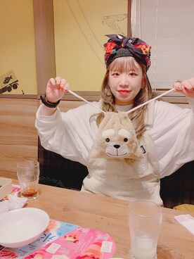 「abcd（ナシ）のアイテム（帽子）」を使った、まりっぺさん（レディース・152cm）の秋コーディネート