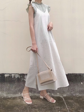 Grl グレイル の フリルブラウスxキャミソールワンピースセット ワンピース Wear