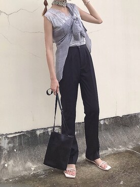 「one after another NICE CLAUP（ワンアフターアナザーナイスクラップ）のアイテム（財布/小物）」を使った、Sze1777さん（レディース・162cm）の夏コーディネート