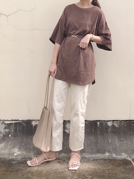 「F i.n.t（フィント）のアイテム（パンツ）」を使った、what7さん（レディース・162cm）の秋コーディネート