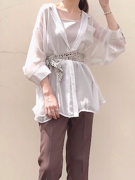 「one after another NICE CLAUP（ワンアフターアナザーナイスクラップ）のアイテム（財布/小物）」を使った、Sze1777さん（レディース・162cm）の春コーディネート