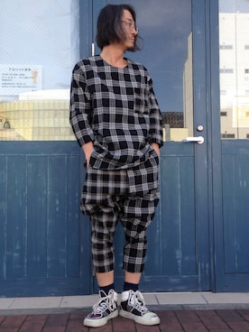 「アイテム（Tシャツ/カットソー、その他）」を使った、フリスタさん（メンズ・173cm）の春コーディネート