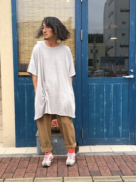 「sneeuw（スニュウ）のアイテム」を使った、フリスタさん（メンズ・173cm）の夏コーディネート