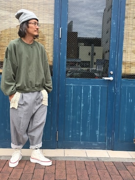 「gilet（ジレ）のアイテム」を使った、フリスタさん（メンズ・173cm）の秋コーディネート