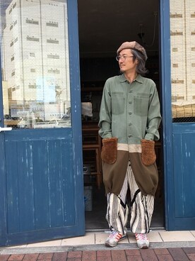 「gilet（ジレ）のアイテム」を使った、フリスタさん（メンズ・173cm）の秋コーディネート