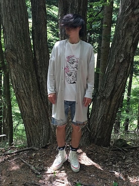 「gilet（ジレ）のアイテム」を使った、フリスタさん（メンズ・173cm）の春コーディネート