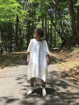 「bedsidedrama（ベットサイドドラマ）のアイテム」を使った、フリスタさん（メンズ・173cm）の夏コーディネート