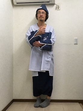 「STOF（ストフ）のアイテム」を使った、フリスタさん（メンズ・173cm）の春コーディネート