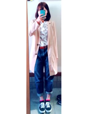 「SPINNS（スピンズ）のアイテム（トレンチコート）」を使った、ｈａｒｕさん（レディース・159cm）の春コーディネート