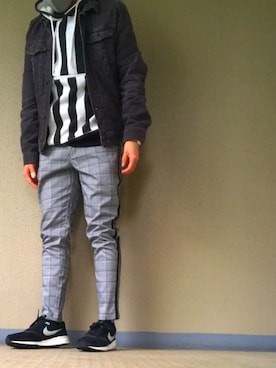 「GAP（ギャップ）のアイテム（ブルゾン）」を使った、福 服太郎さん（メンズ・165cm）の春コーディネート