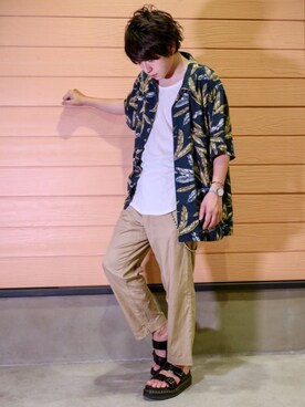 「Daniel Wellington（ダニエルウェリントン）の販売終了クラシックペティット アッシュフィールド32mm（アナログ腕時計）」を使った、きょー。さん（メンズ・165cm）の夏コーディネート