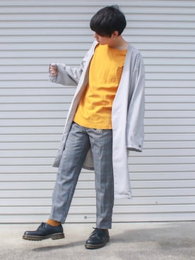 「秋のブラウンスタイル」｜「アイテム（財布/小物）」を使った、きょー。さん（メンズ・165cm）の秋コーディネート