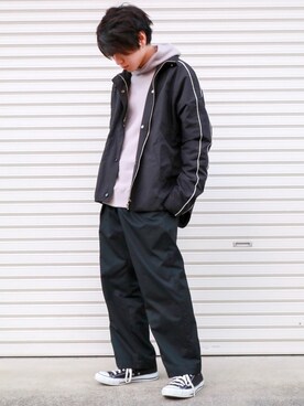 「CASPER JOHN（キャスパージョン）のアイテム（ナイロンジャケット）」を使った、きょー。さん（メンズ・165cm）の秋コーディネート