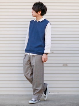 「シンプルおしゃれが好き」｜「アイテム（財布/小物）」を使った、きょー。さん（メンズ・165cm）の秋コーディネート