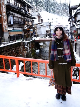 「URBAN RESEARCH（アーバンリサーチ）のアイテム（ダッフルコート）」を使った、JJ Fuさん（メンズ・171cm）の冬コーディネート