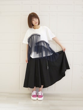 朝長美桜さん(レディース・154cm)の秋コーディネート