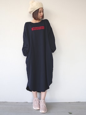 朝長美桜さん(レディース・154cm)の冬コーディネート