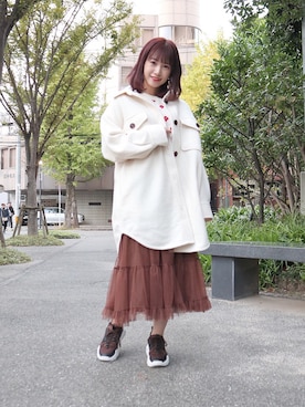 朝長美桜さん（レディース・154cm）の秋コーディネート