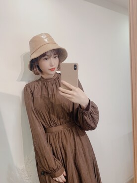 朝長美桜さん(レディース・154cm)の秋コーディネート