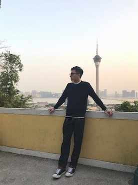 「ADLIB（アドリブ）のアイテム（パンツ）」を使った、Pacさん（メンズ・173cm）の春コーディネート
