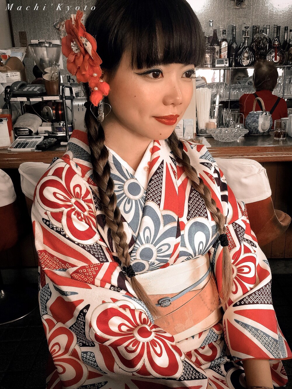 「Kyotoのアイテム（浴衣、その他）」を使った、machiさん（レディース・166cm）の冬コーディネートの1枚目の写真