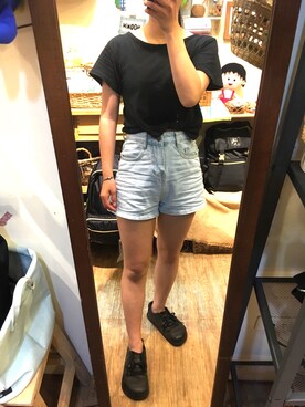 「高腰褲」｜mom324gさん（レディース・150cm）の夏コーディネート