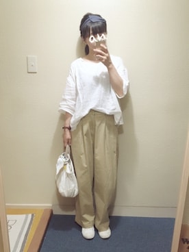 「リボンヘアバンド」｜anさん（レディース・155cm）の夏コーディネート