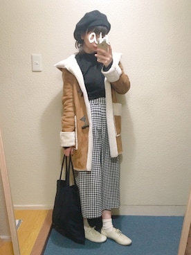 「SEVENDAYS=SUNDAY（セブンデイズサンデイ）のアイテム（ピーコート）」を使った、anさん（レディース・155cm）の春コーディネート
