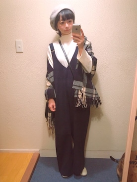 「SEVENDAYS=SUNDAY（セブンデイズサンデイ）のアイテム（オールインワン・サロペット）」を使った、anさん（レディース・155cm）の秋コーディネート